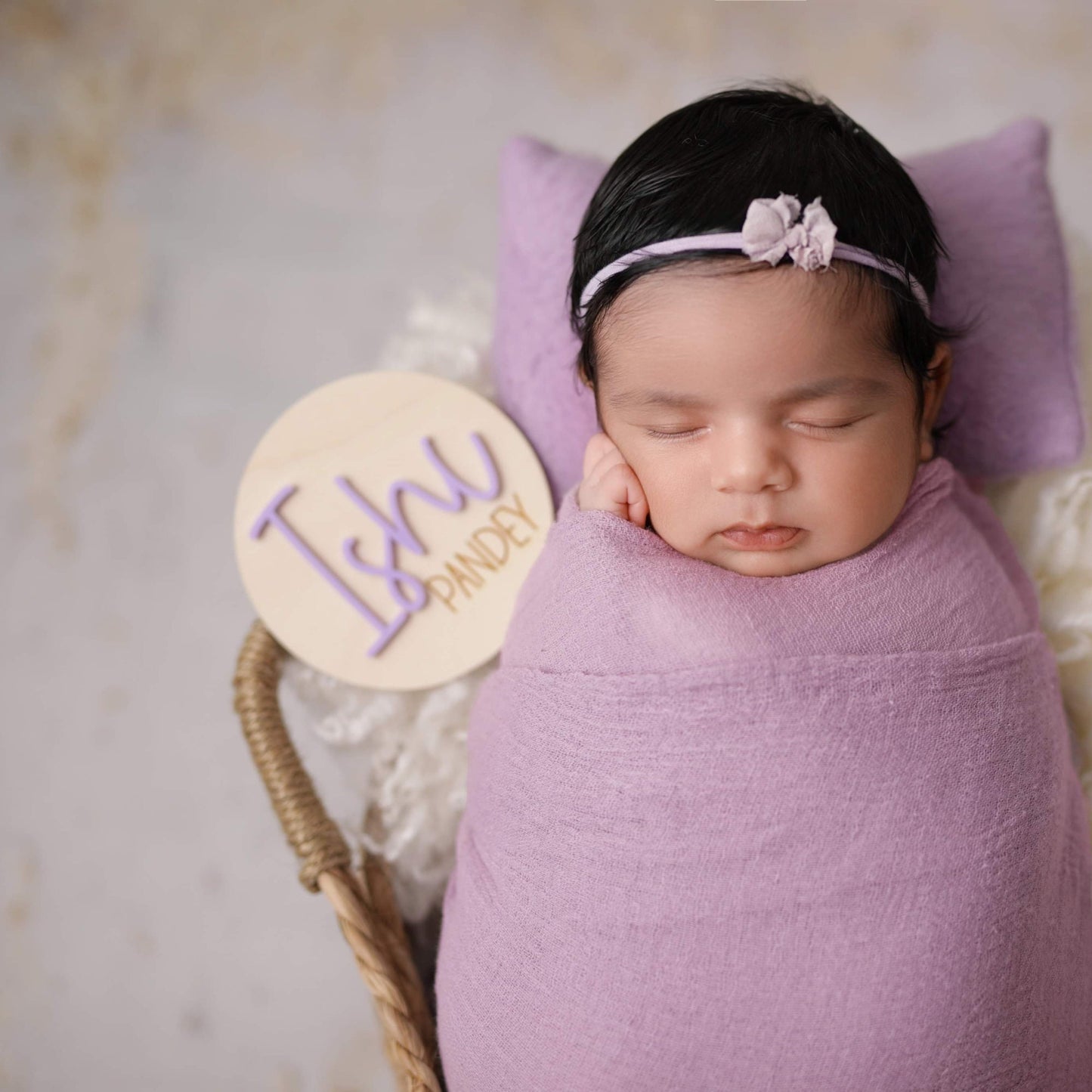Wood & Acrylic Twin Birth Announcement Sign: Nursery Decor