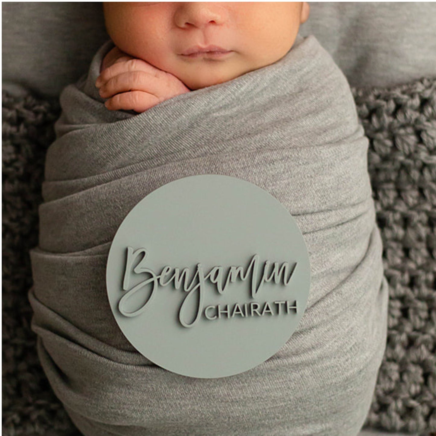 Acrylic Baby Name Sign: Newborn Photo Prop, Nursery Decor