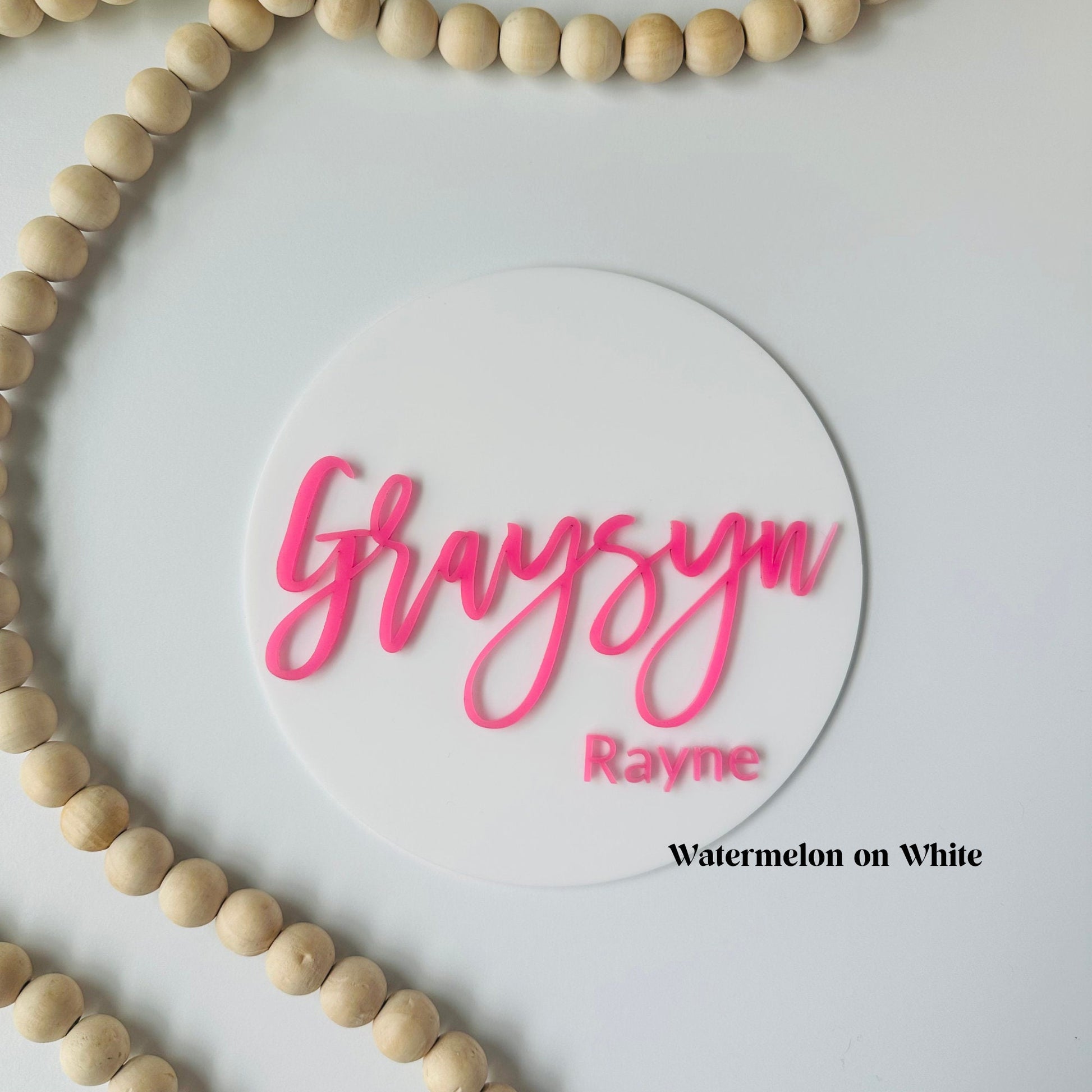 Acrylic Baby Name Sign: Newborn Photo Prop, Nursery Decor