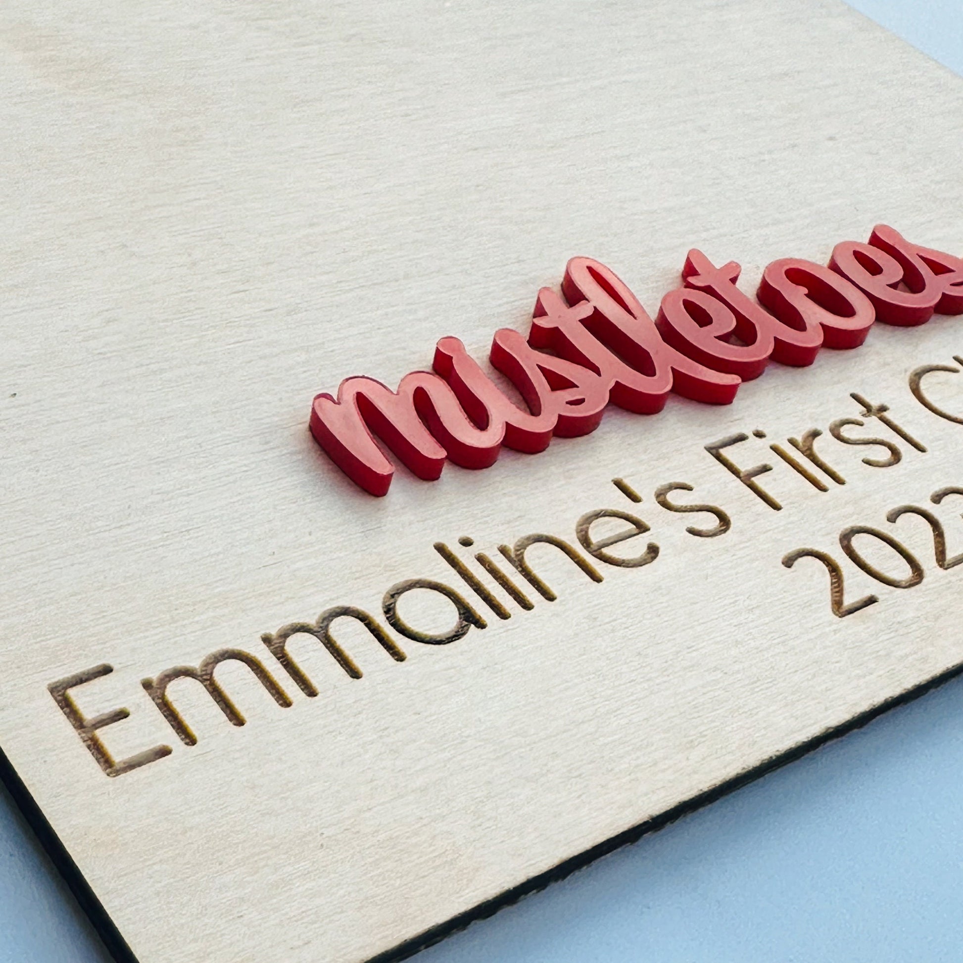 Mistletoe Baby Footprint Sign: First Christmas Keepsake