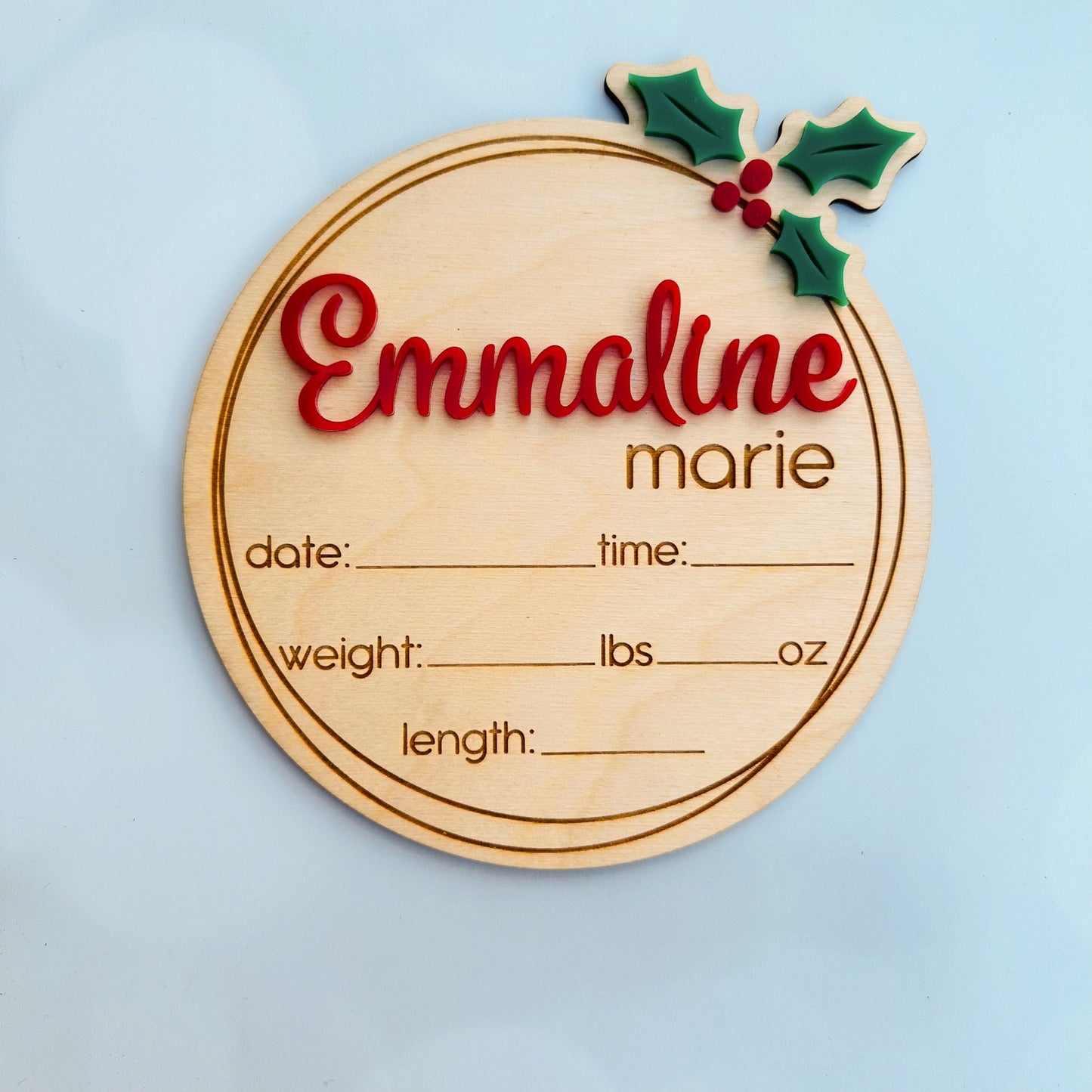 Mistletoe Baby Footprint Sign: First Christmas Keepsake