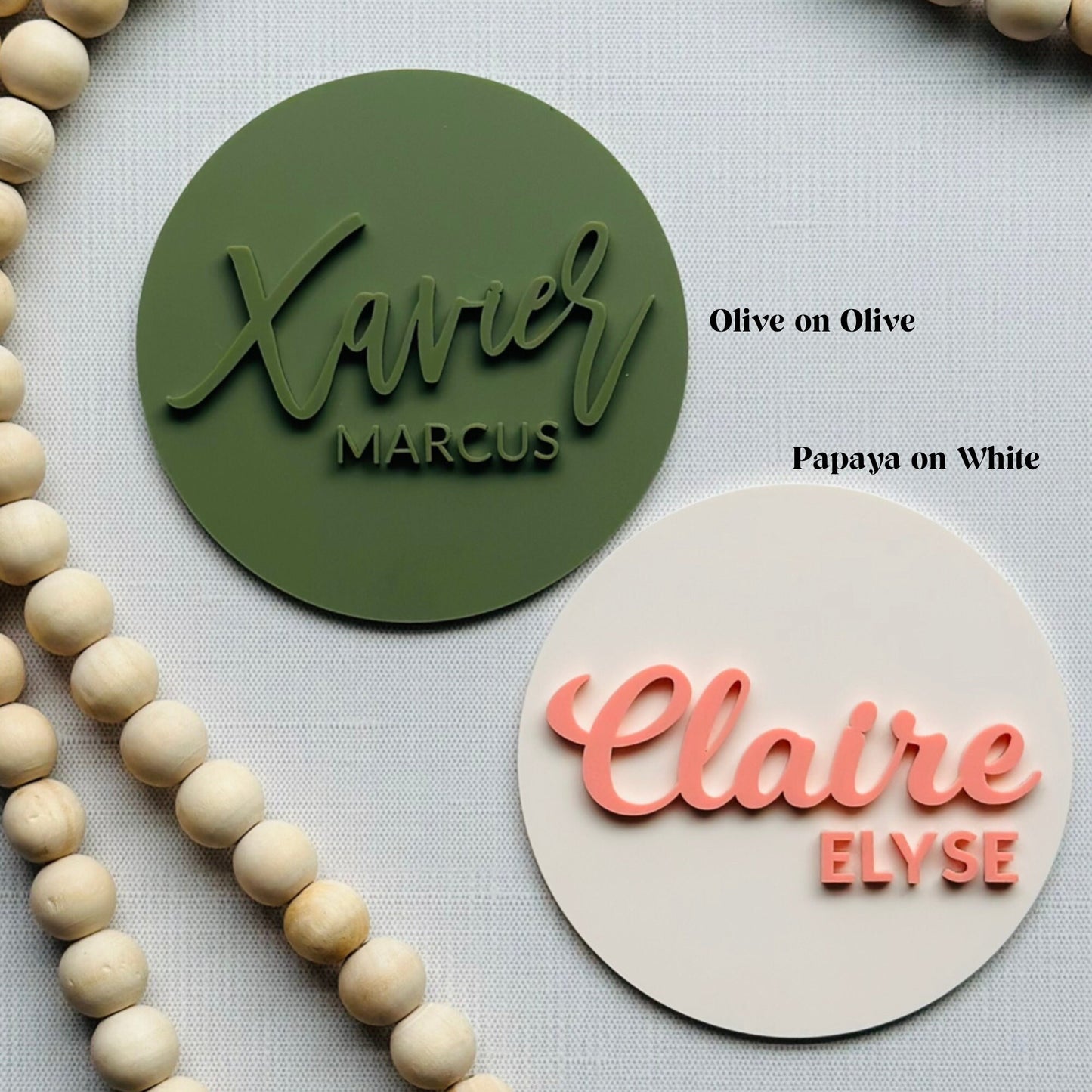 Acrylic Baby Name Sign: Newborn Photo Prop, Nursery Decor