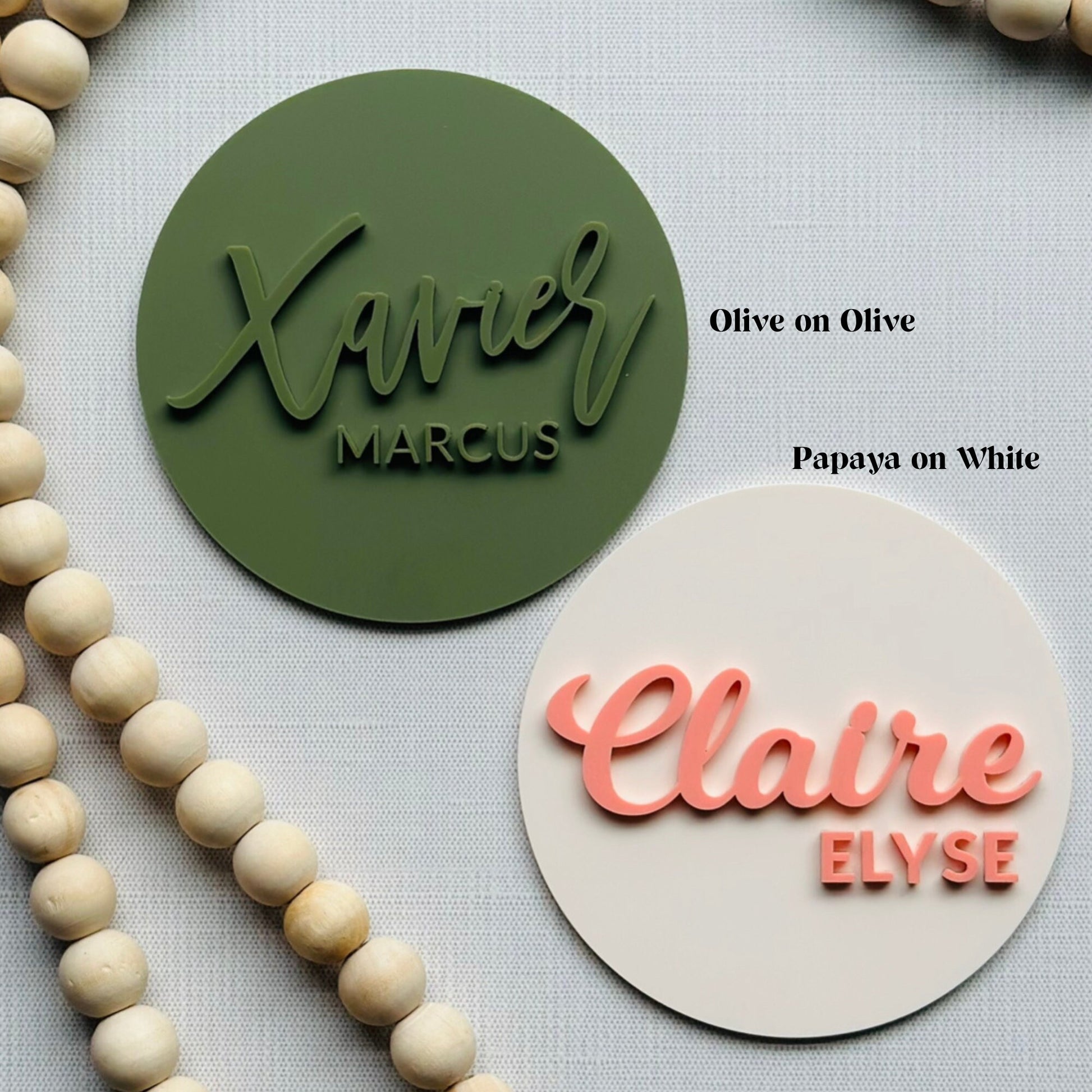 Acrylic Baby Name Sign: Newborn Photo Prop, Nursery Decor