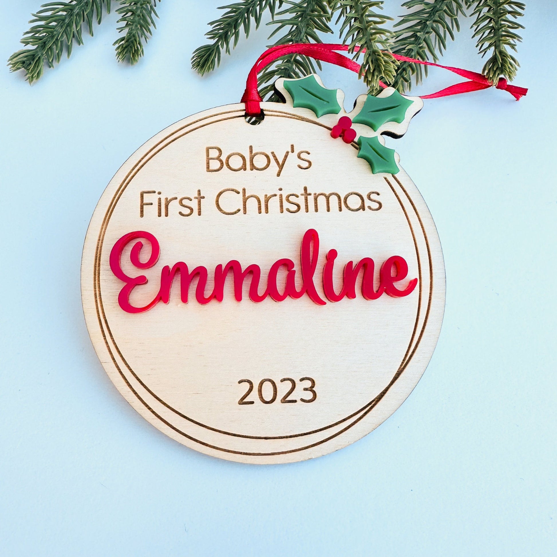 Mistletoe Baby Footprint Sign: First Christmas Keepsake