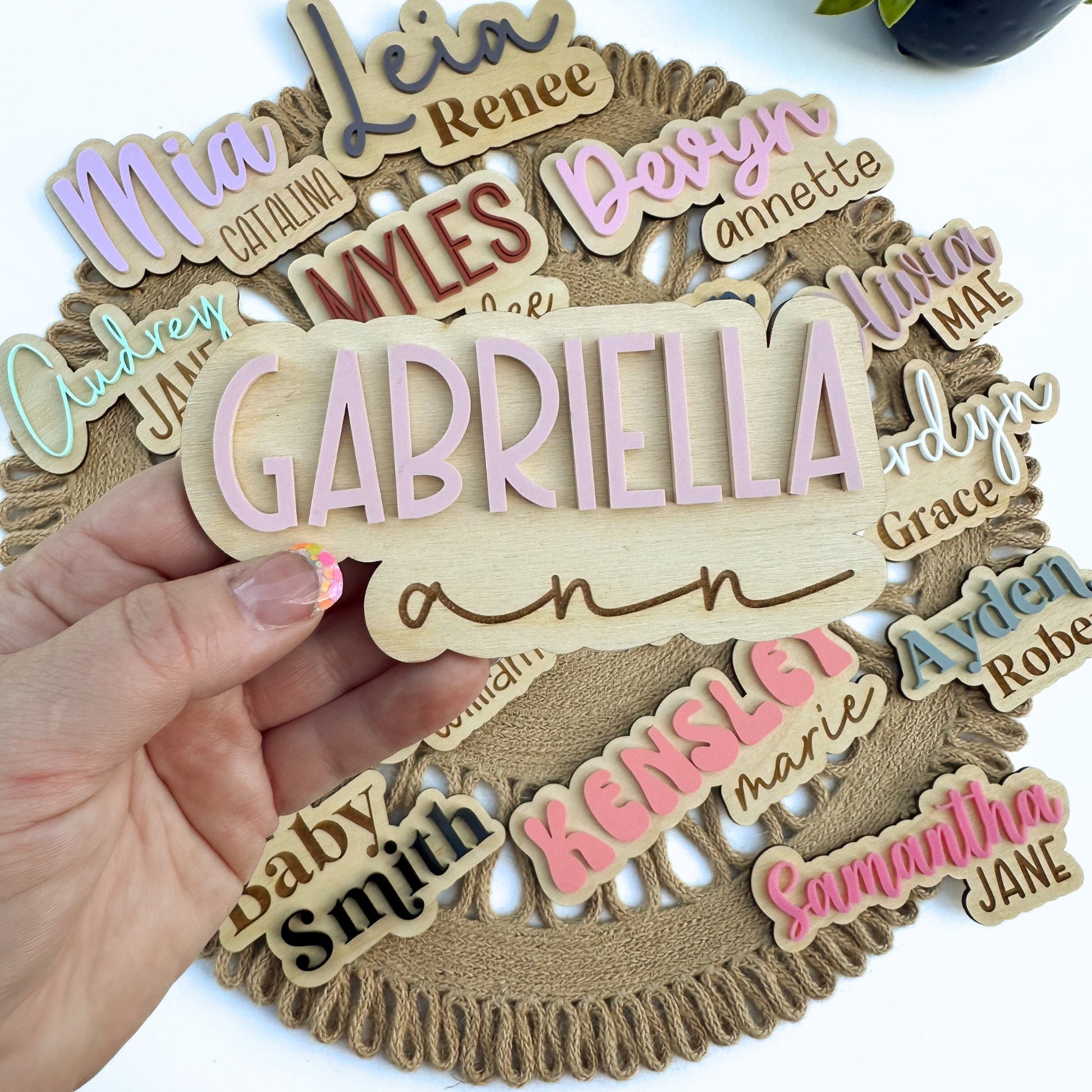 Custom Baby Name Sign for Birth Announcement, Newborn Photos, Shower Gift, Keepsake