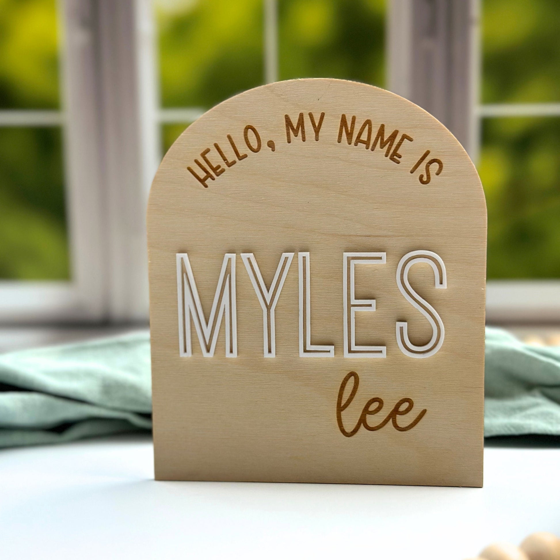 Personalized Baby Name Sign, Newborn Photo Prop, Baby Shower Gift