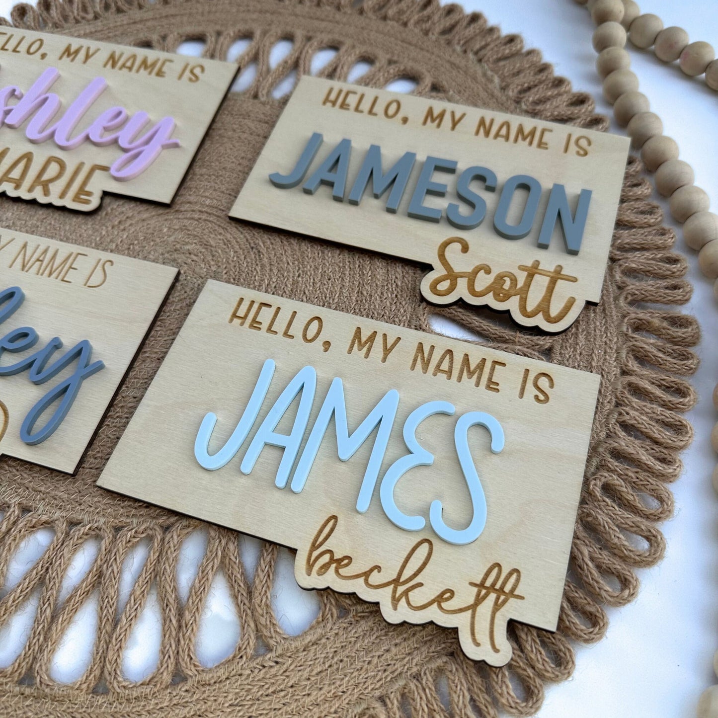 Personalized Baby Name Sign: Acrylic Newborn Photo Prop