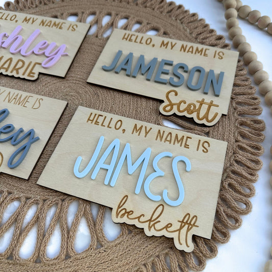Personalized Baby Name Sign: Acrylic Newborn Photo Prop