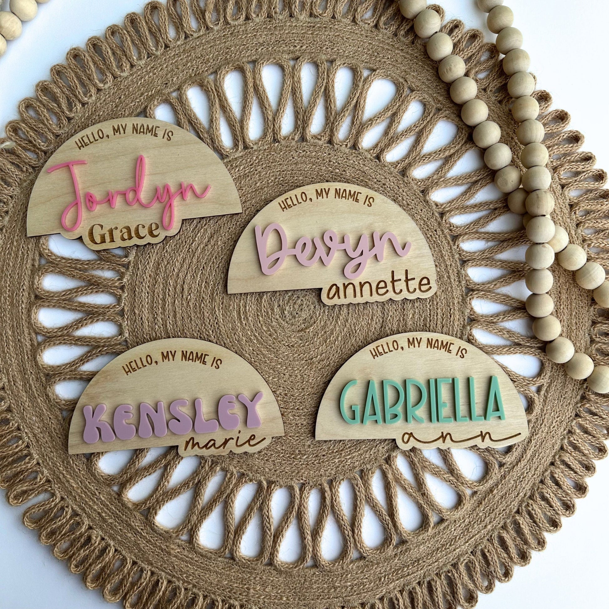 Personalized Baby Name Sign: Acrylic Newborn Photo Prop