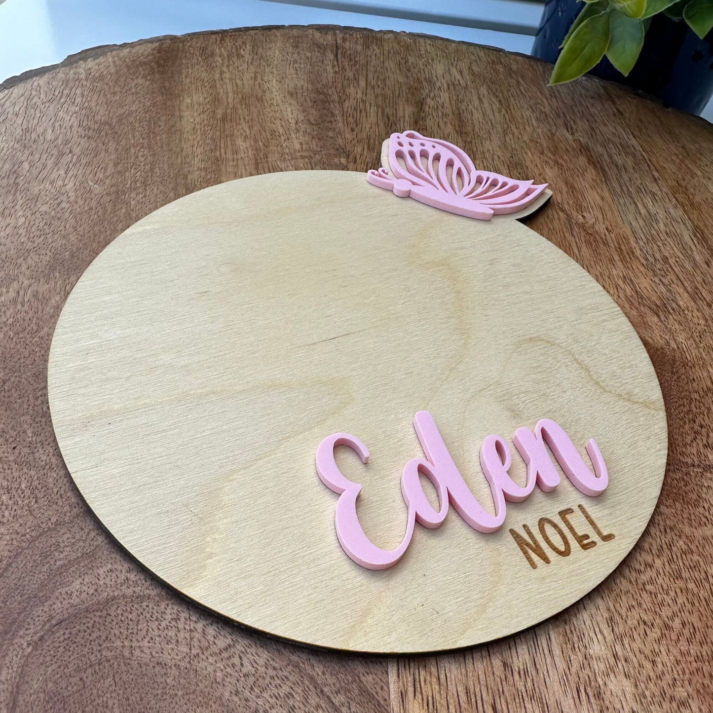 Butterfly Baby Footprint Sign: Personalized Newborn Keepsake
