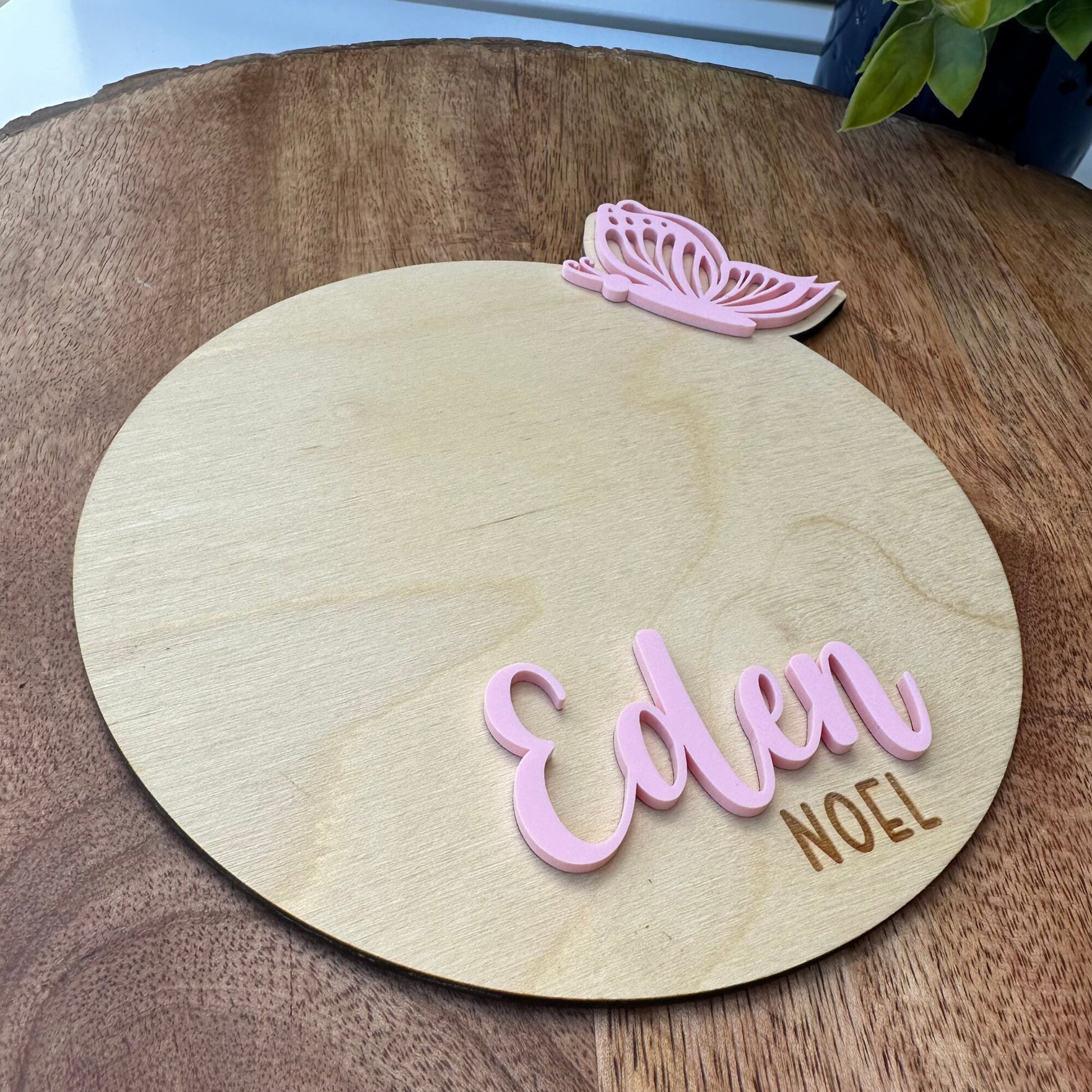 Butterfly Baby Footprint Sign: Personalized Newborn Keepsake
