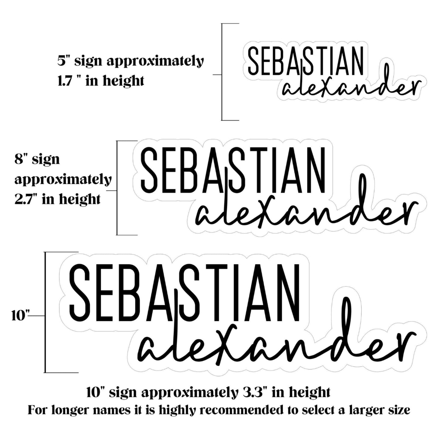 Custom Baby Name Sign for Birth Announcement, Newborn Photos, Shower Gift, Keepsake