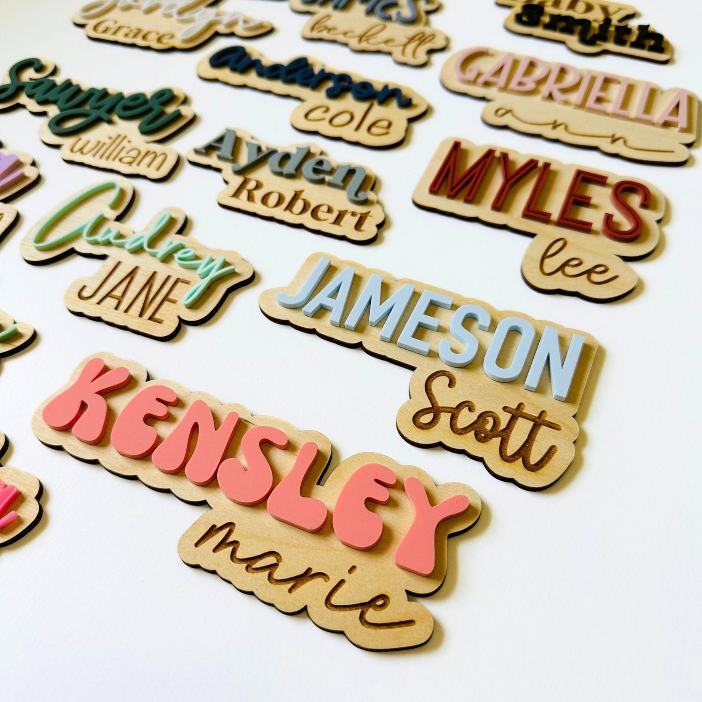 Custom Baby Name Sign for Birth Announcement, Newborn Photos, Shower Gift, Keepsake
