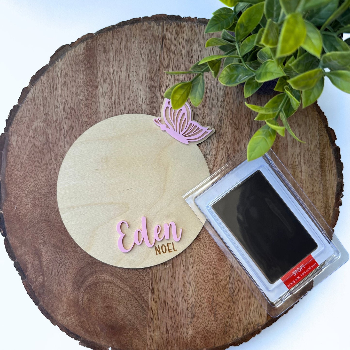 Butterfly Baby Footprint Sign: Personalized Newborn Keepsake