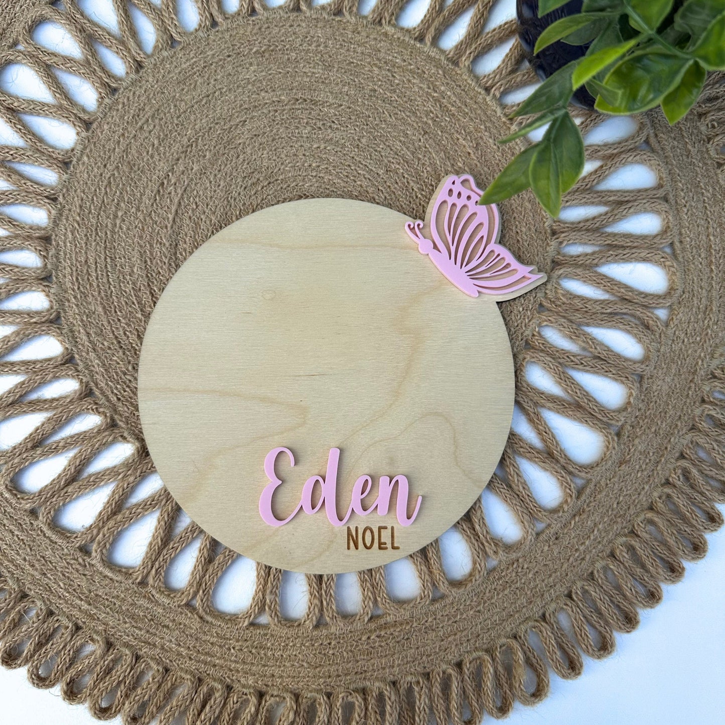 Butterfly Baby Footprint Sign: Personalized Newborn Keepsake