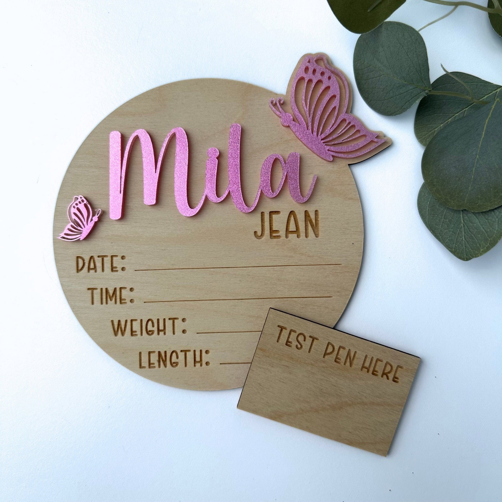 Butterfly Baby Milestone Cards: Newborn Photo Prop Set