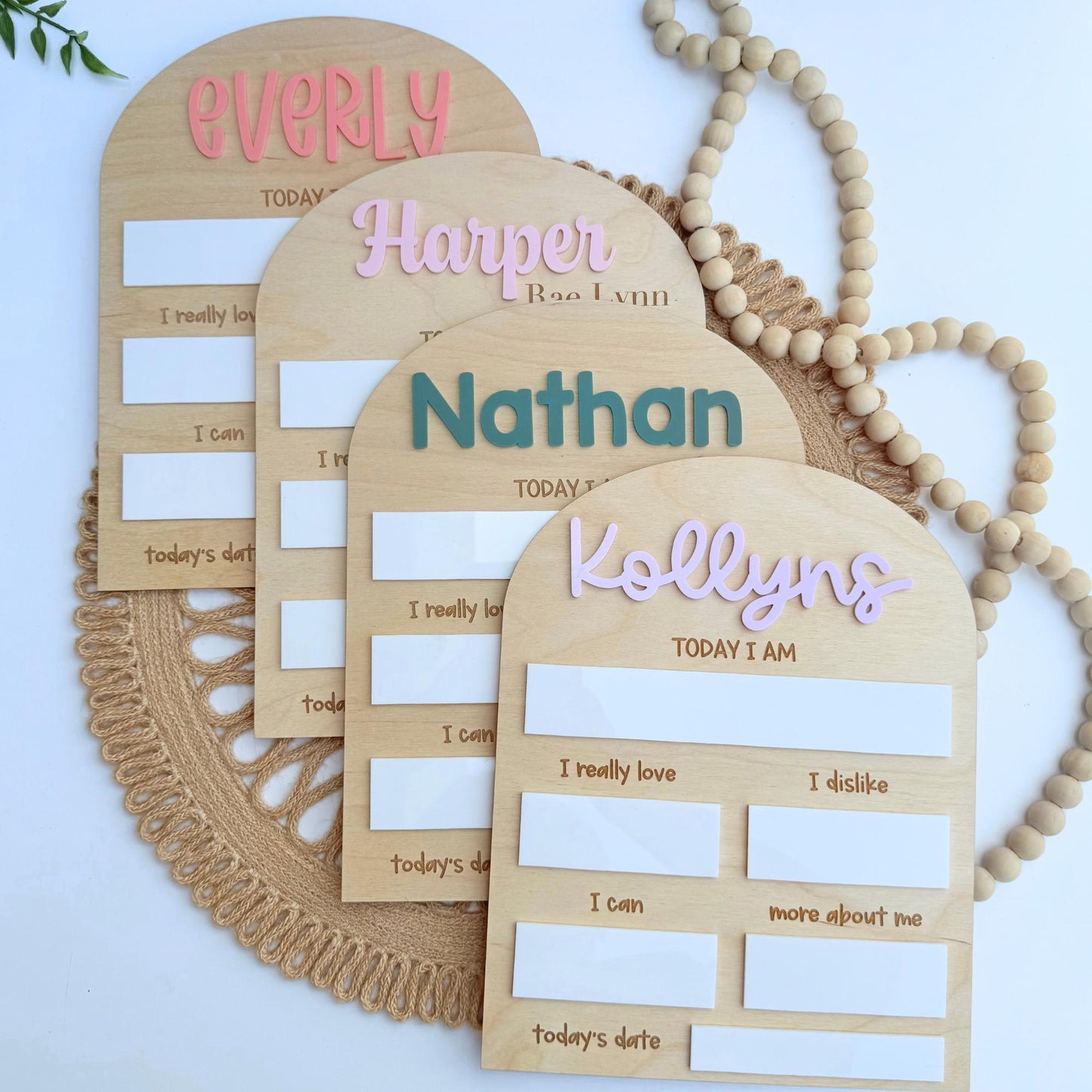 Personalized Baby Milestone Board: Wooden Photo Prop, Dry Erase