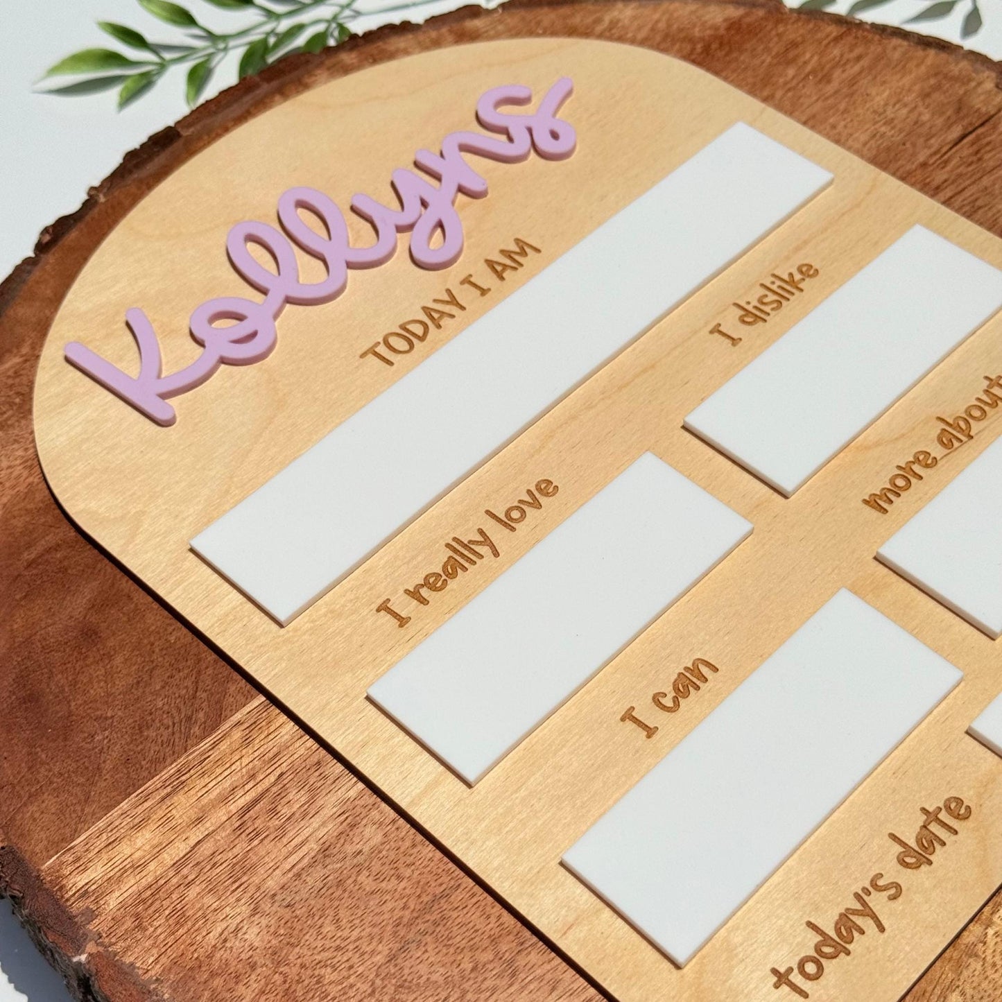 Personalized Baby Milestone Board: Wooden Photo Prop, Dry Erase