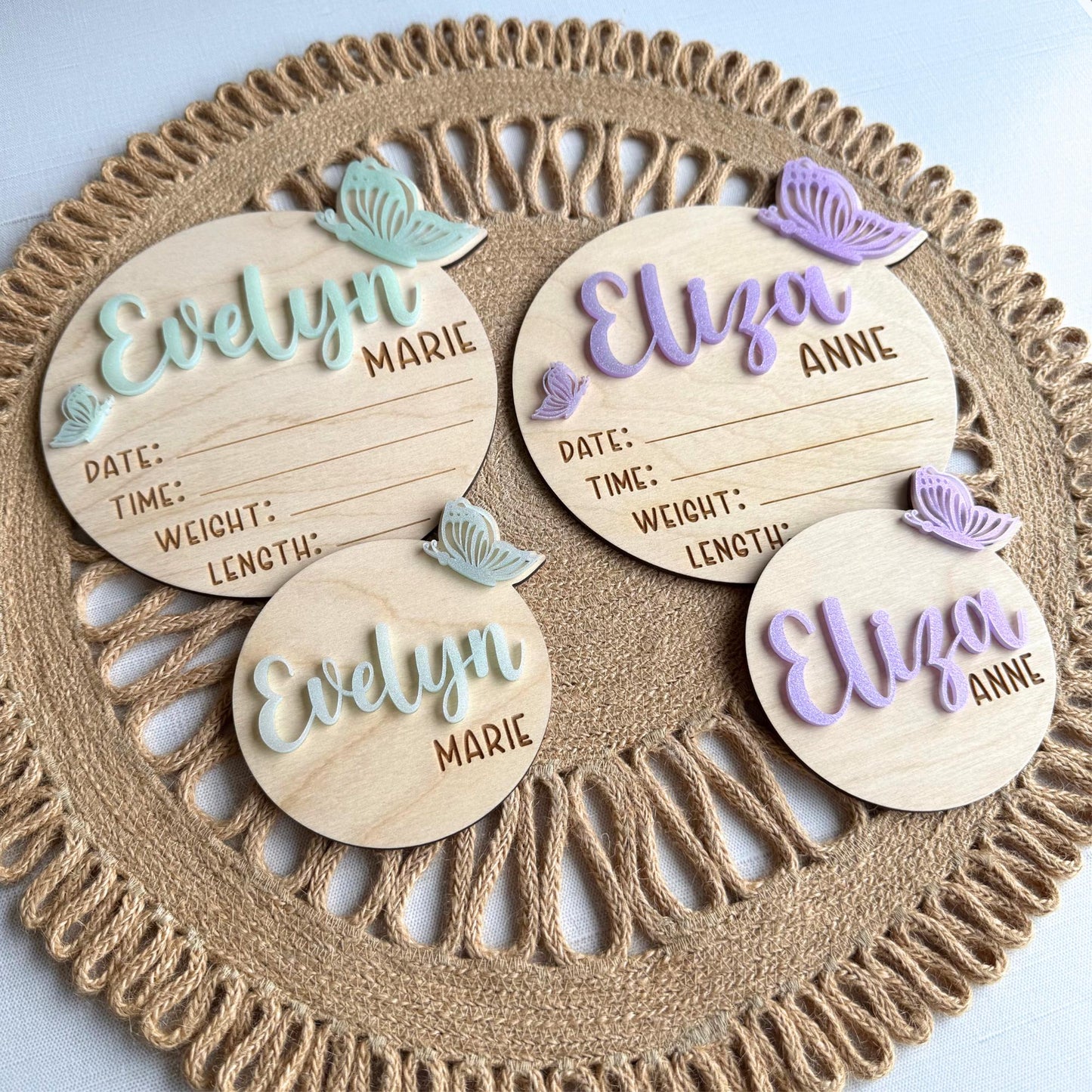 Butterfly Baby Milestone Cards: Newborn Photo Prop Set