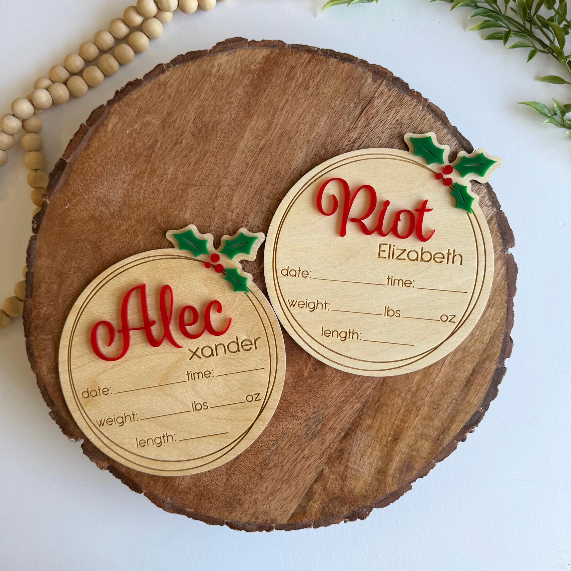 Mistletoe Baby Footprint Sign: First Christmas Keepsake