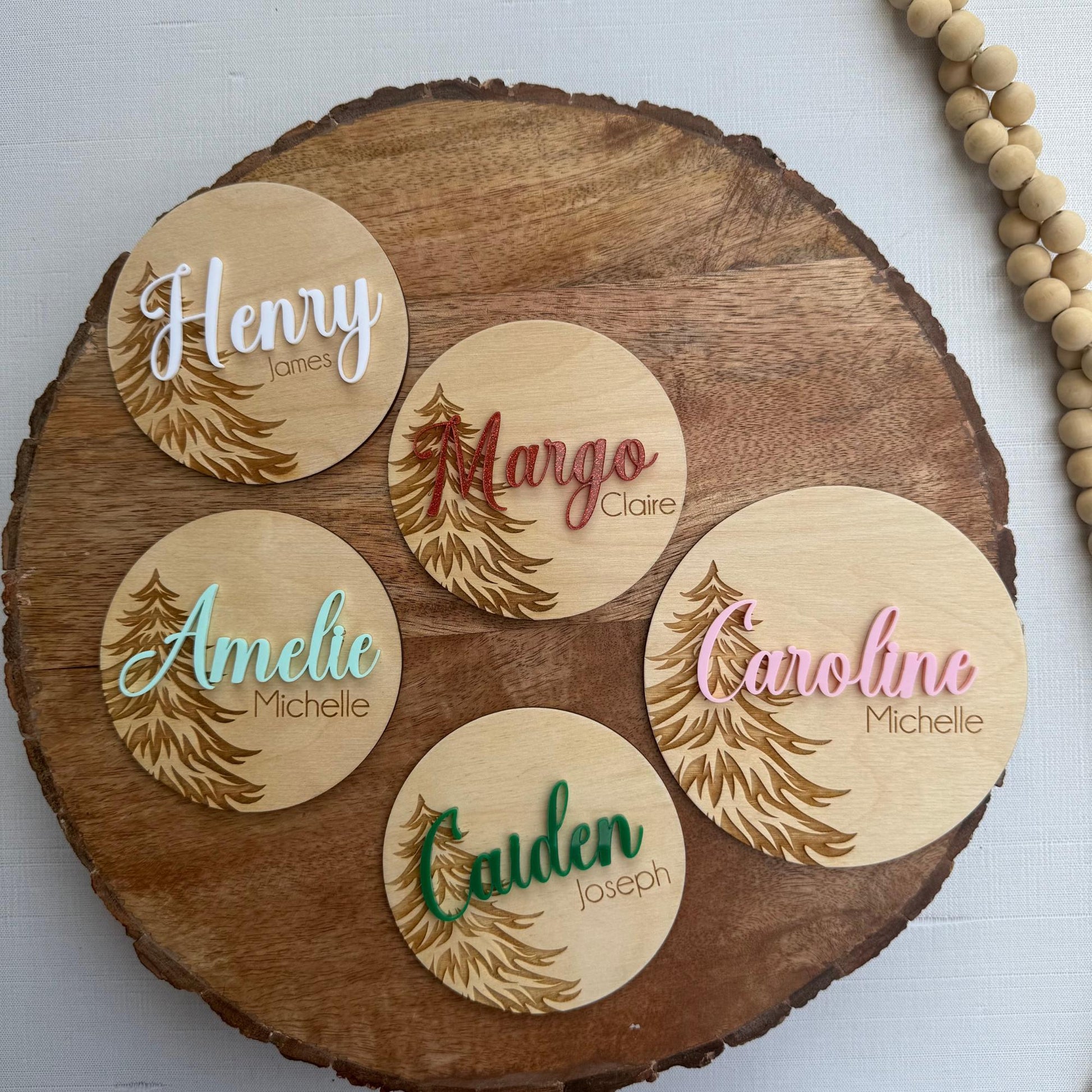 Festive Winter Baby Name Sign: Christmas Announcement Plaque for Newborn Hospital Photos & Welcome
