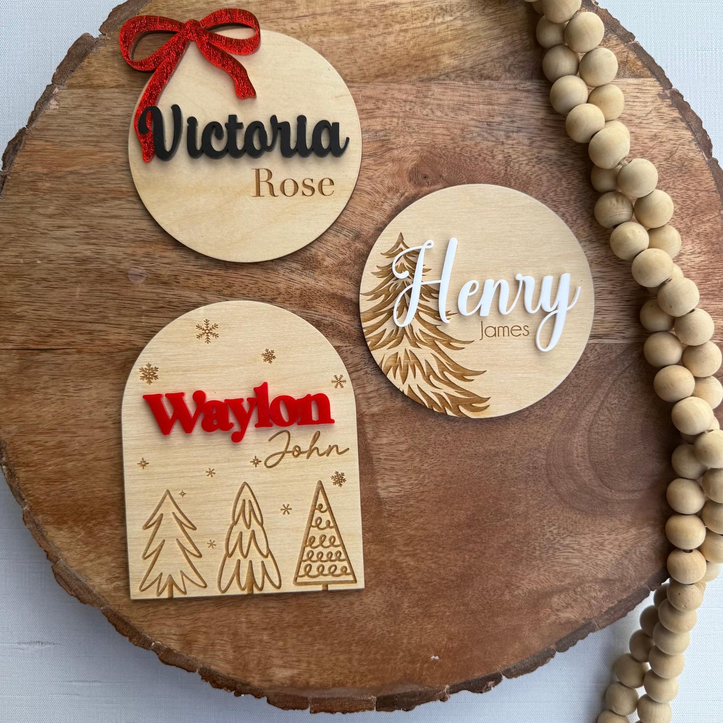 Festive Winter Baby Name Sign: Christmas Announcement Plaque for Newborn Hospital Photos & Welcome