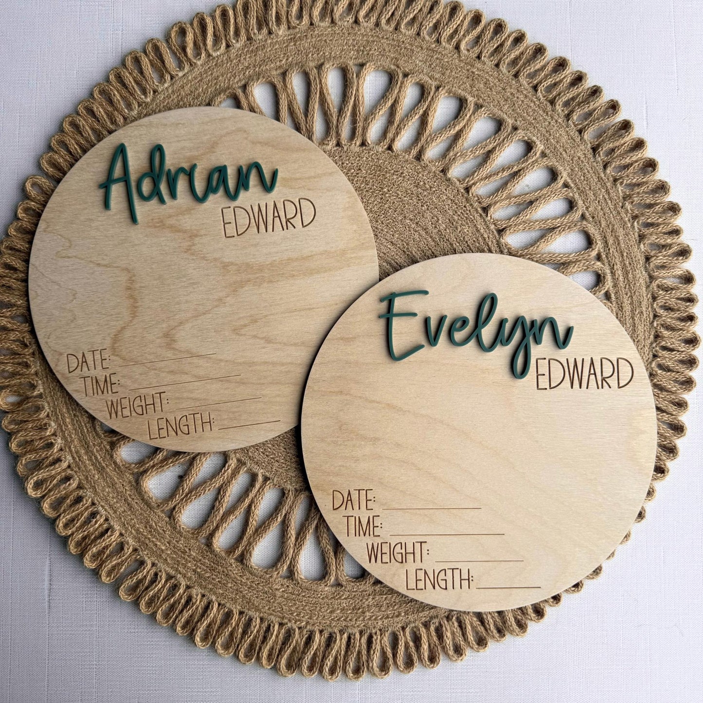 3D Baby Footprint Sign: Personalized Birth Stats Keepsake