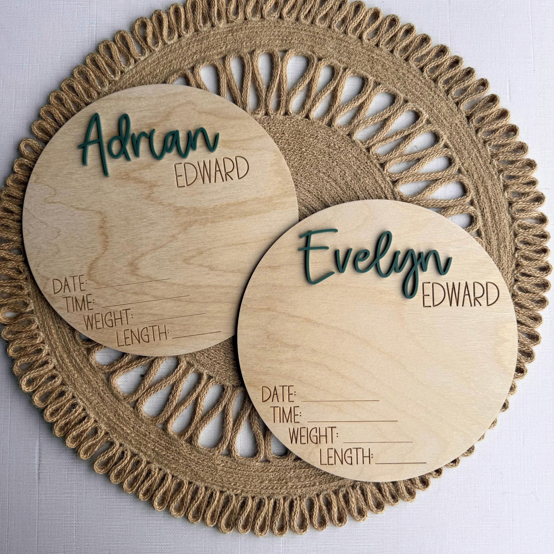 3D Baby Footprint Sign: Personalized Birth Stats Keepsake