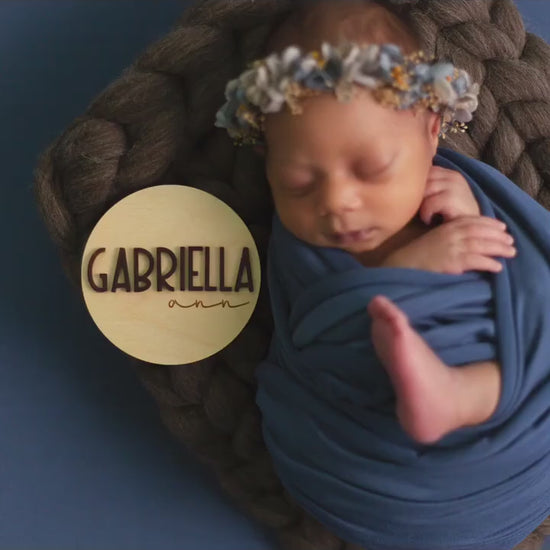 Wooden Birth Announcement Sign, Newborn Photo Prop