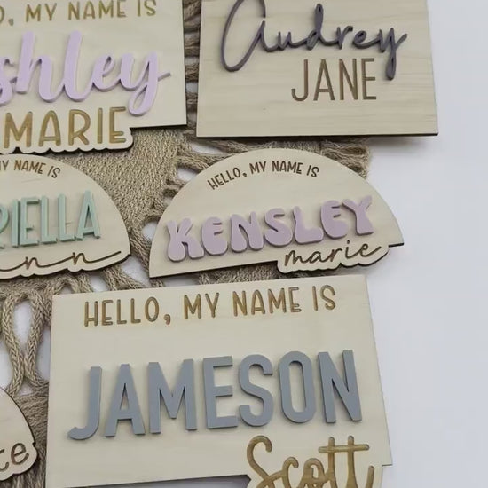 Personalized Baby Name Sign: Acrylic Newborn Photo Prop