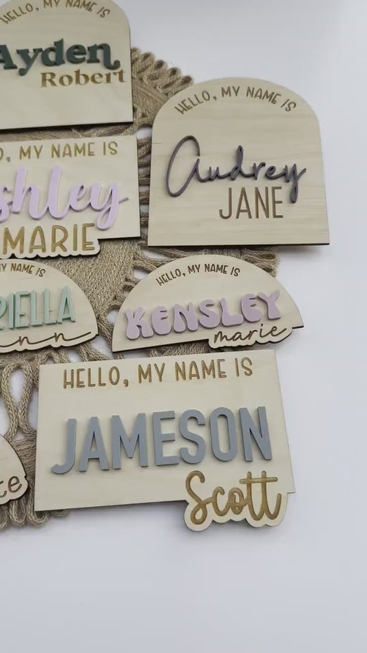 Personalized Baby Name Sign: Acrylic Newborn Photo Prop