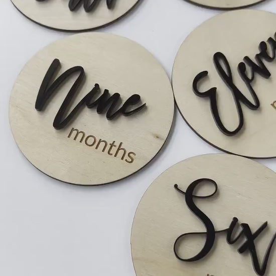 Baby Milestone Cards: Newborn Photo Prop, Birth Announcement Gift Set