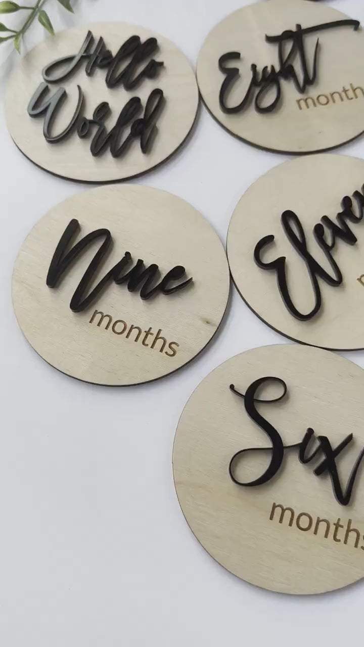 Baby Milestone Cards: Newborn Photo Prop, Birth Announcement Gift Set