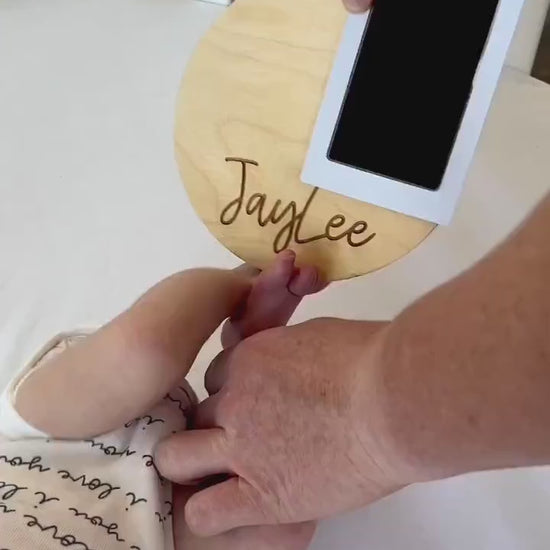 Butterfly Baby Footprint Sign: Personalized Newborn Keepsake