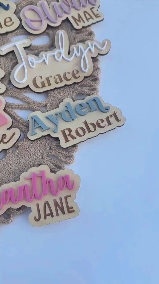 Custom Baby Name Sign for Birth Announcement, Newborn Photos, Shower Gift, Keepsake