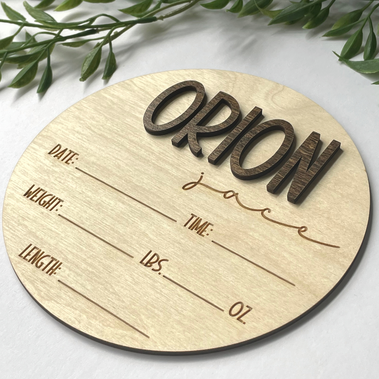 Birth Stats Sign, Various Sizes Available