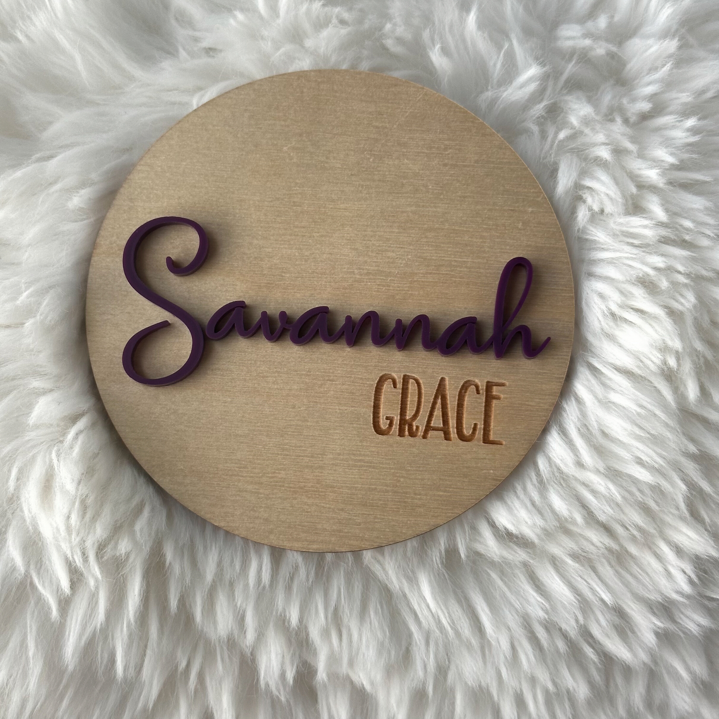 Savannah Grace Baby Name Sign