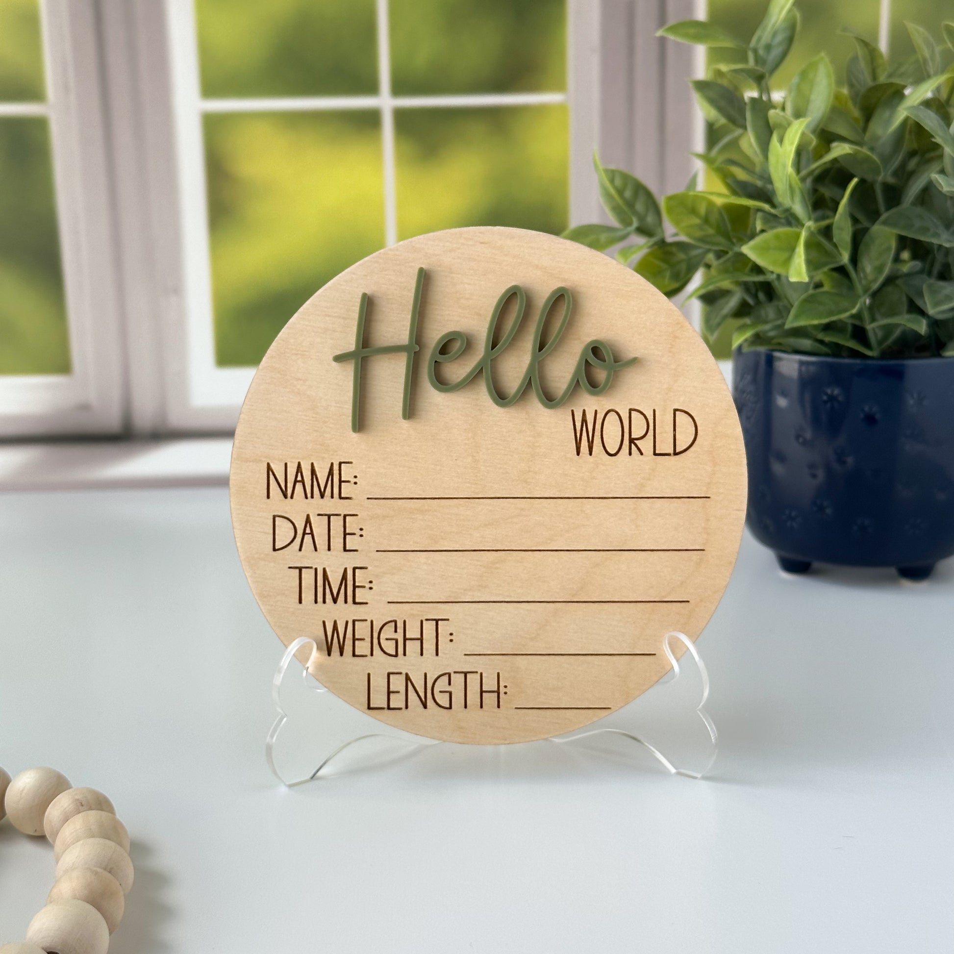 Customizable 'Hello World' Birth Announcement on Premium Cardstock - Classy  & Minimal — The Simple Design Co.