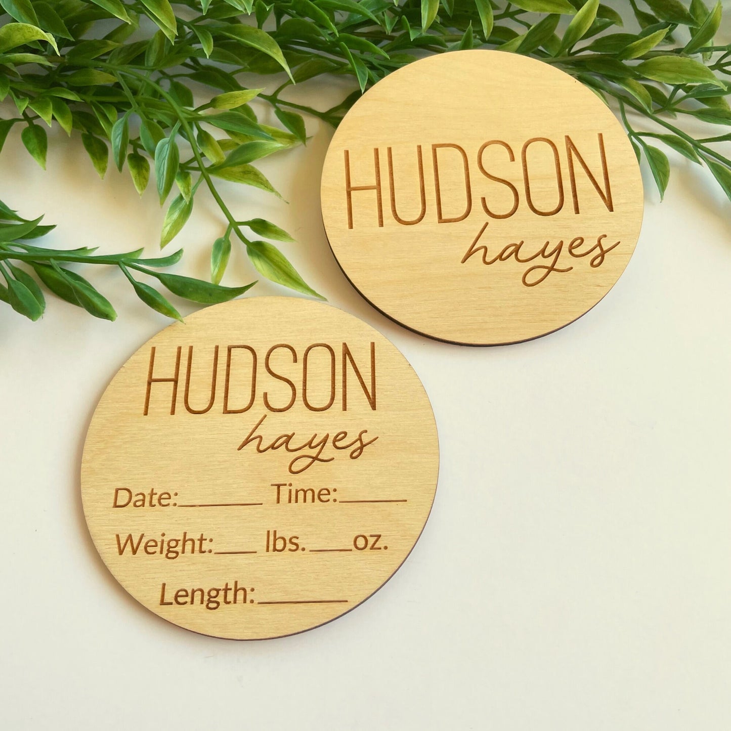 Hudson Hayes Engraved Baby Milestone Cards