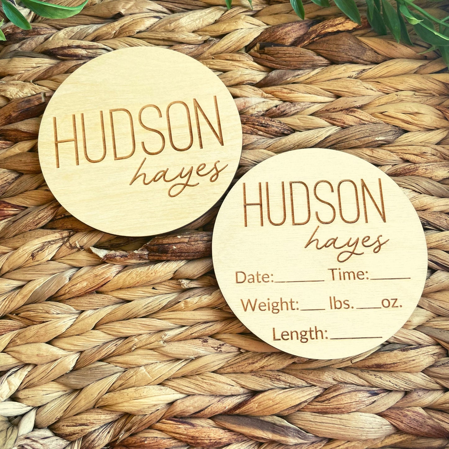 Hudson Hayes Engraved Baby Milestone Cards