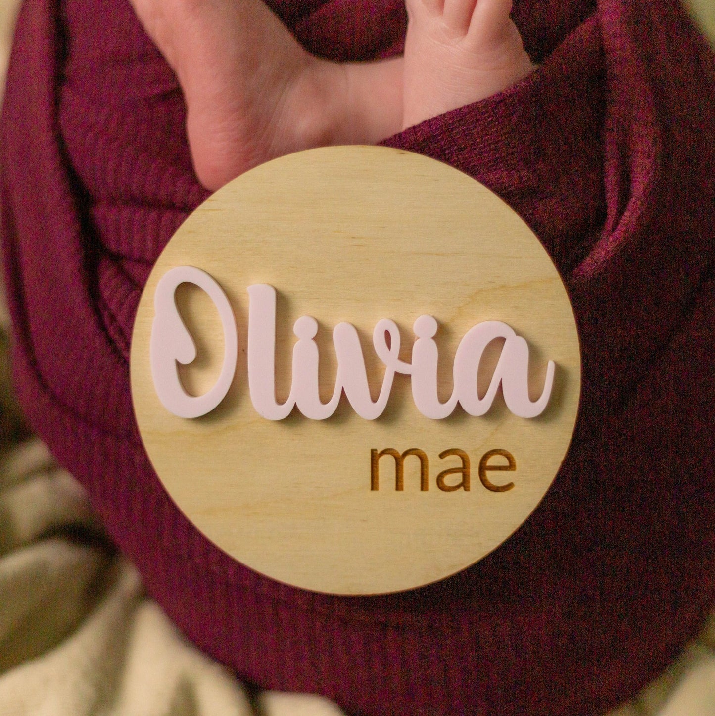 Olivia Mae Baby Name Sign