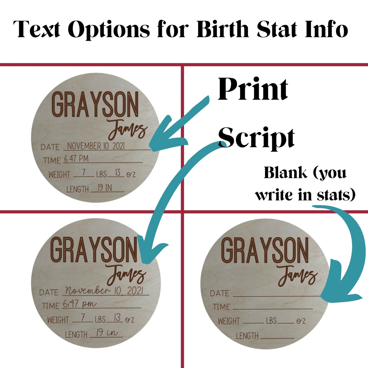 Birth Announcement Christmas Ornament
