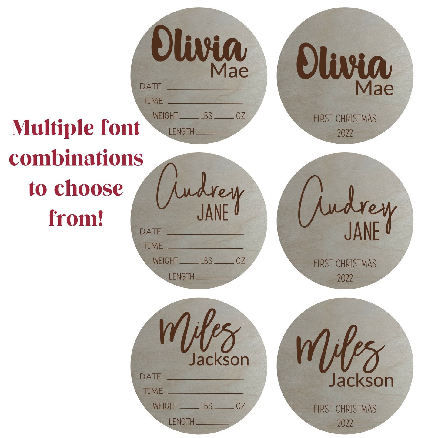 Birth Announcement Christmas Ornament