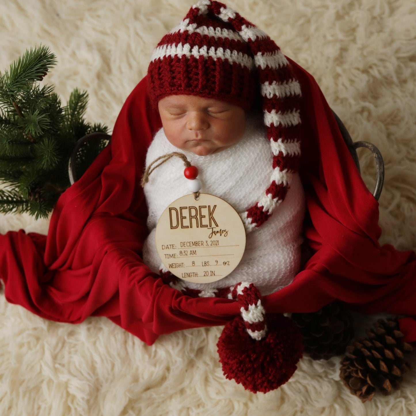 Birth Announcement Christmas Ornament