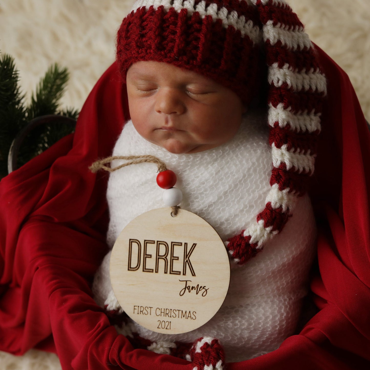 Birth Announcement Christmas Ornament