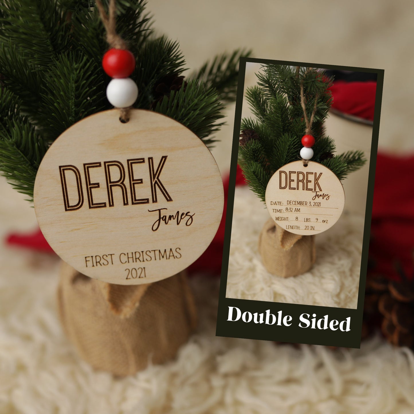 Birth Announcement Christmas Ornament
