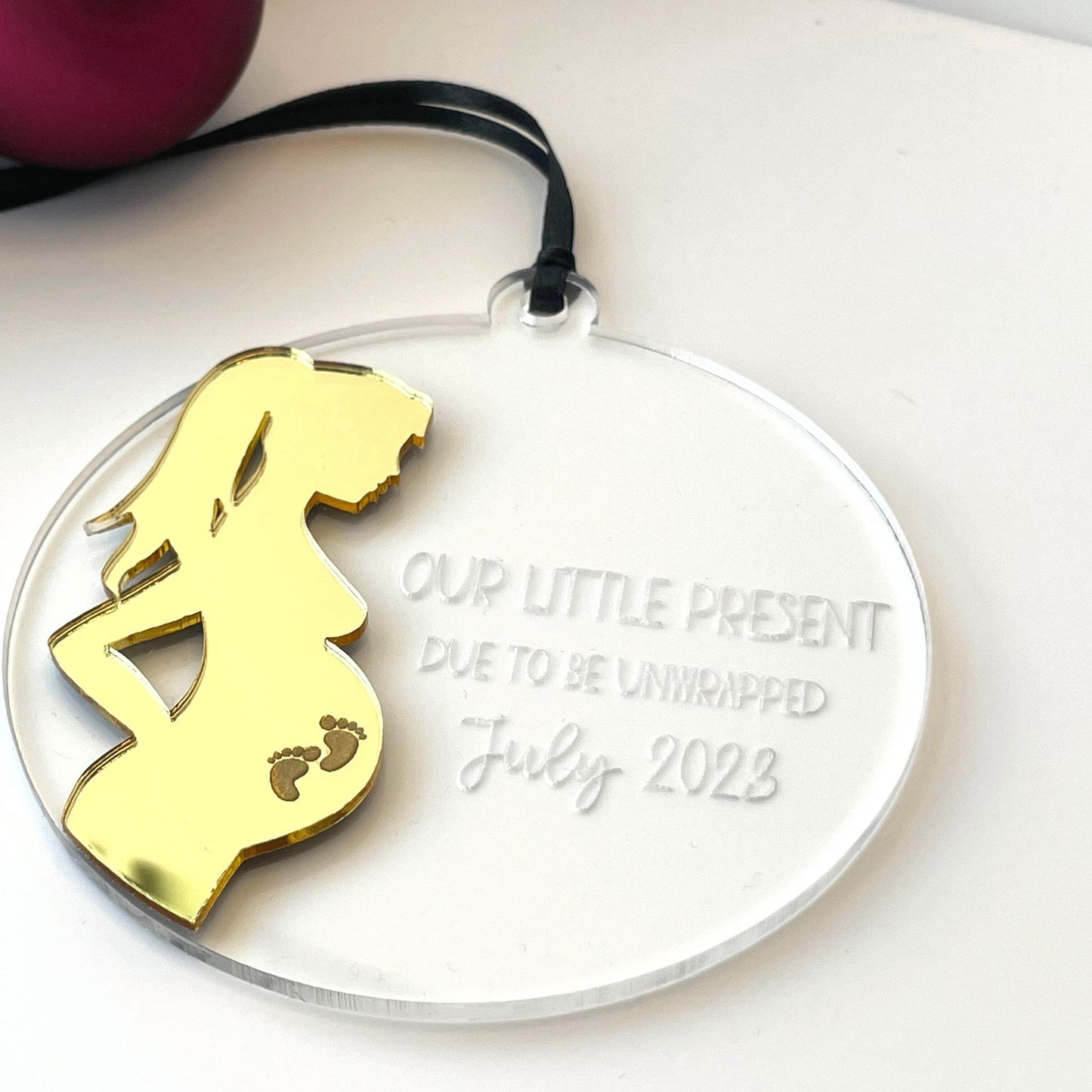 Twins Expecting Ornament, Pregnancy Announcement Ornament