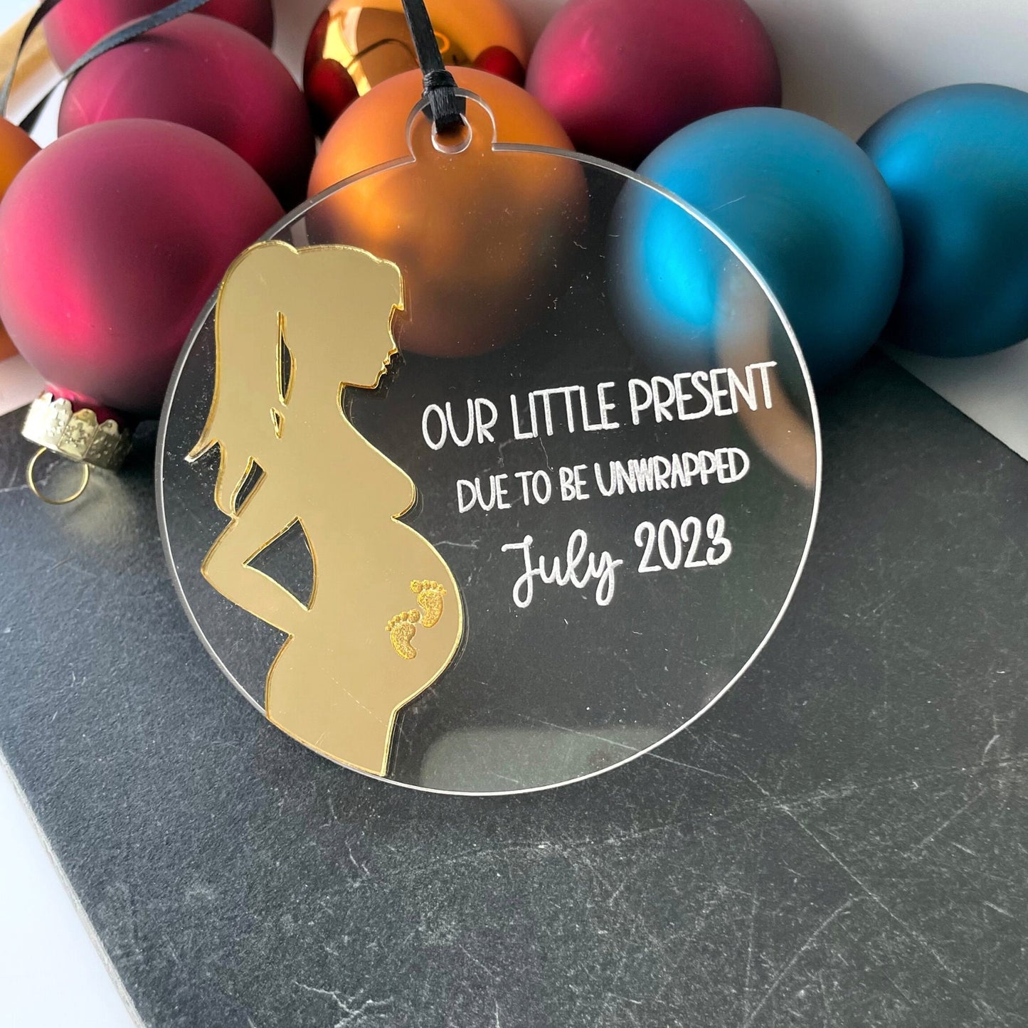 Twins Expecting Ornament, Pregnancy Announcement Ornament