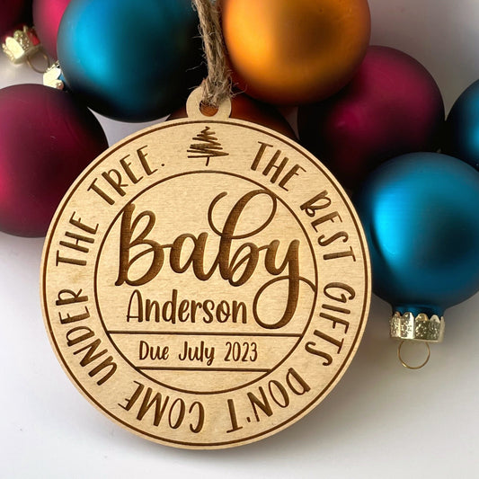 Expecting Ornament, Pregnancy Announcement Ornament, Grandparent Gift