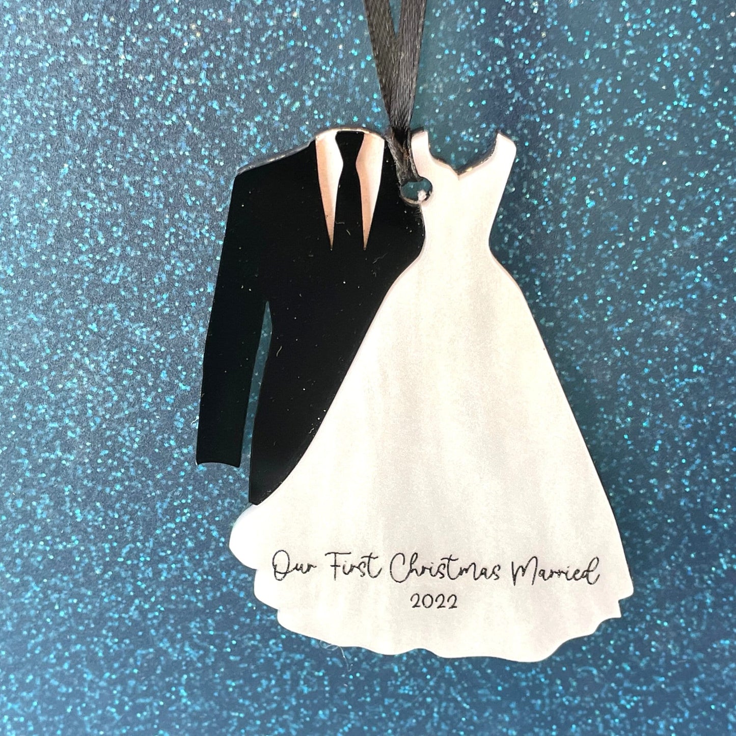 Custom Newlywed Ornament, Our First Christmas, First Christmas Married, Mr and Mrs Ornament